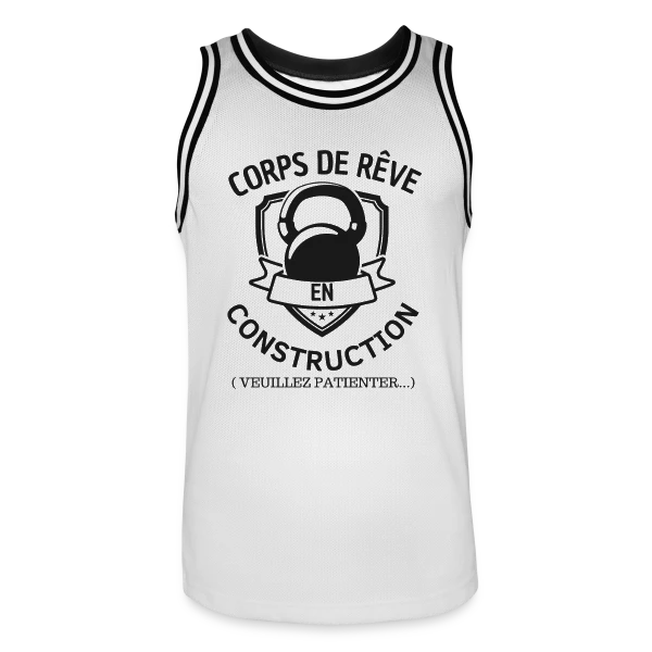 Humour Musculation: Le Classique sur Maillot de basket Homme