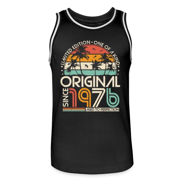 Original 1976 Palmiers Rétro sur Maillot de basket Homme
