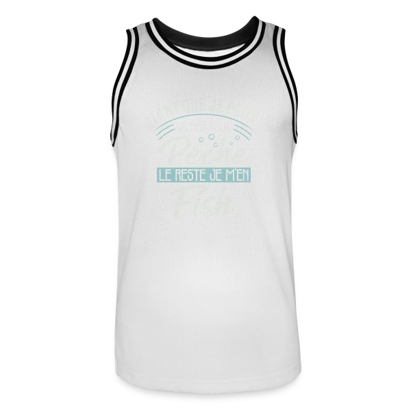 Pêcheur Humour - Le Reste Je M'en Fish sur Maillot de basket Homme