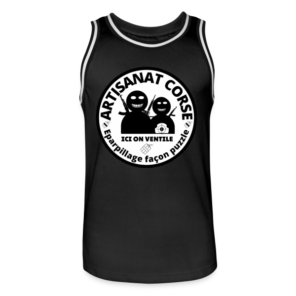 Artisanat Corse Humour Noir sur Maillot de basket Homme