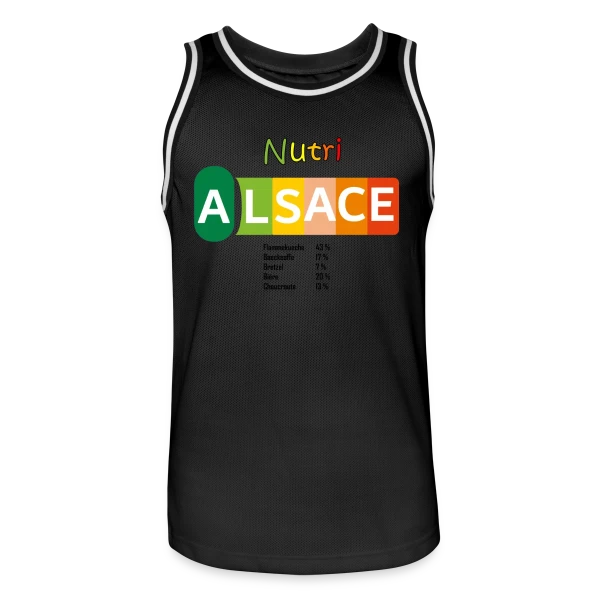 Nutri-Score Alsace Gourmand sur Maillot de basket Homme
