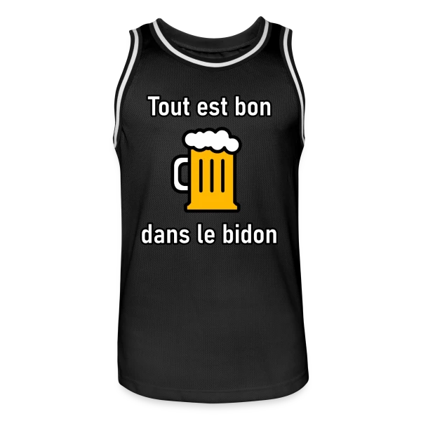 Tout est Bon dans le Bidon sur Maillot de basket Homme