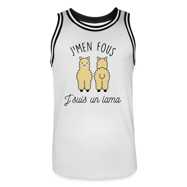 "J'men fous j'suis un lama" - Humour Décalé sur Maillot de basket Homme