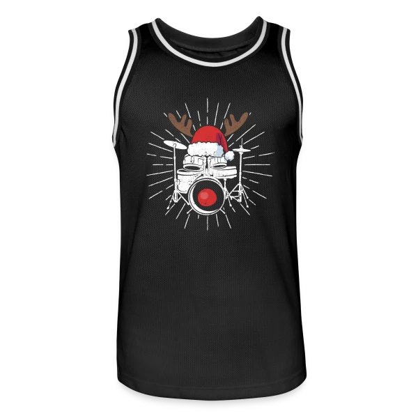 Batterie Pyjama Noël Festif sur Maillot de basket Homme