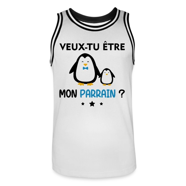 Demande Parrain Pingouins sur Maillot de basket Homme