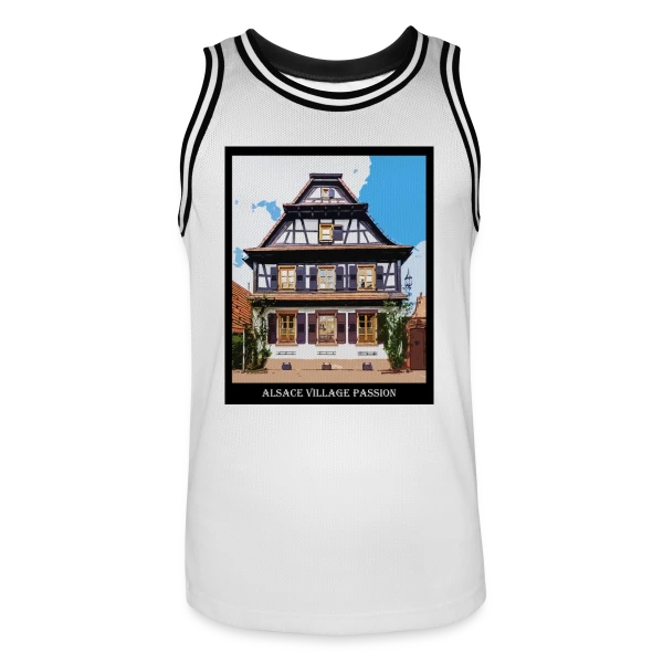Maison Alsacienne Typique sur Maillot de basket Homme