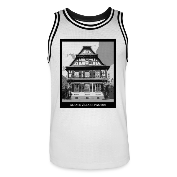 Maison à Colombages Alsacienne Vintage sur Maillot de basket Homme