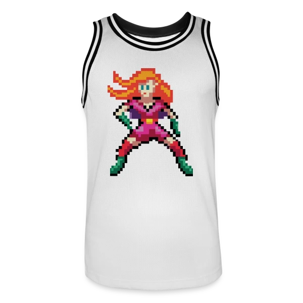 Super-Héroïne Rouge sur Maillot de basket Homme