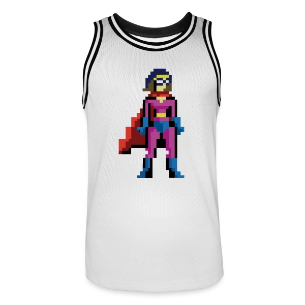 Super-Héroïne Pixel Anna sur Maillot de basket Homme