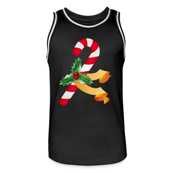 Sucre d'Orge et Houx pour la Période des Fêtes sur Maillot de basket Homme