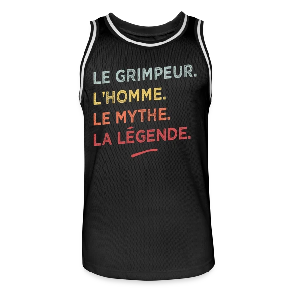 Le Grimpeur : L'Homme, Le Mythe, La Légende sur Maillot de basket Homme