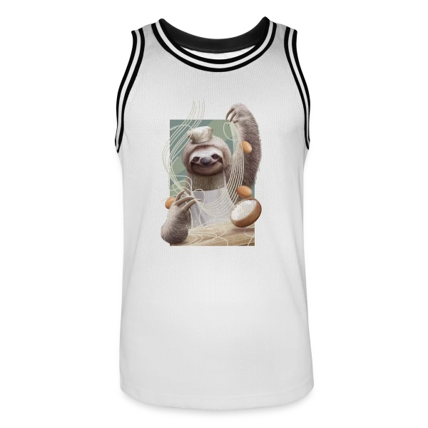 Paresseux Maître des Nouilles sur Maillot de basket Homme