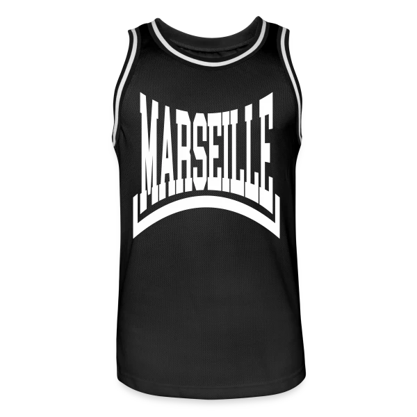 Marseille Texte Pur sur Maillot de basket Homme