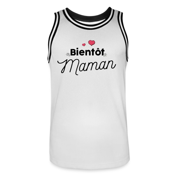 Bientôt Maman : Annonce Grossesse Originale sur Maillot de basket Homme