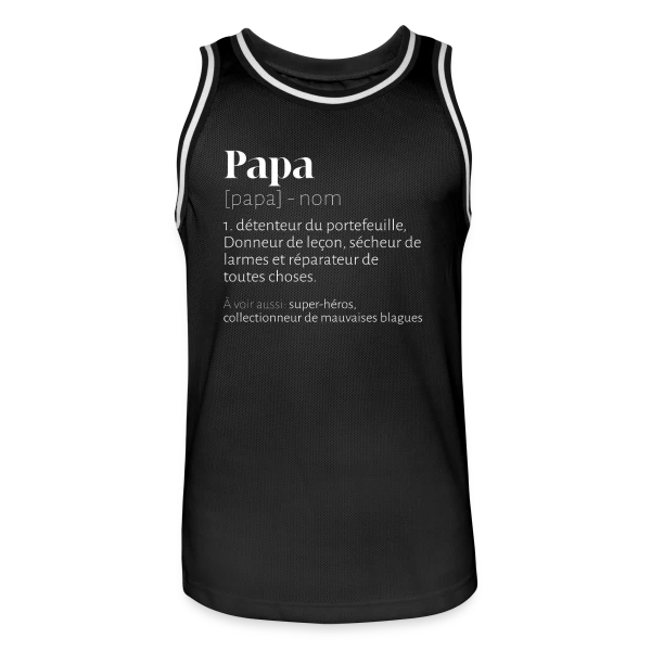 Papa Bricoleur - Définition Humour Fête des Pères sur Maillot de basket Homme