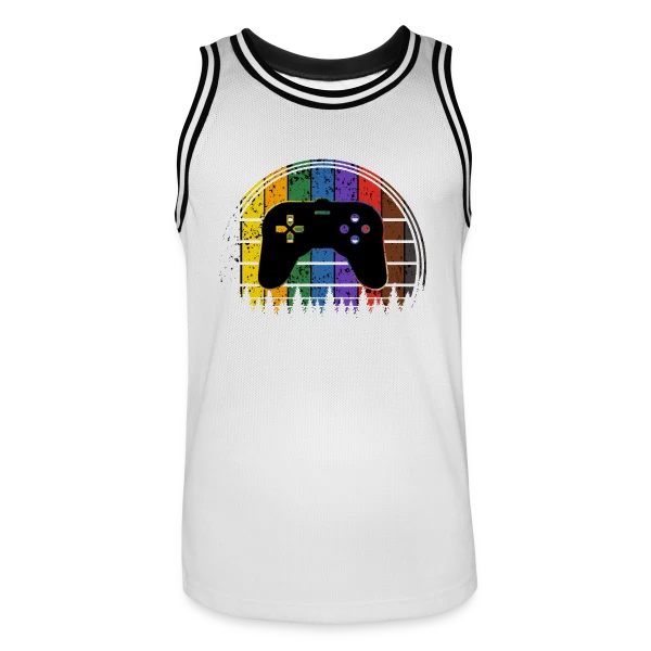 Passion Console : T-shirt Rétrogaming Drôle et Original sur Maillot de basket Homme