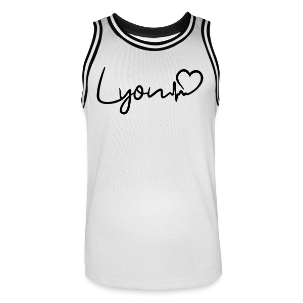 Lyon Battement de Cœur sur Maillot de basket Homme