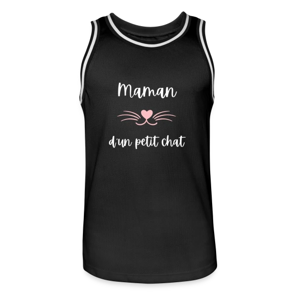 Maman d'un Petit Chat : T-shirt Humour pour Amoureuse des Félins sur Maillot de basket Homme