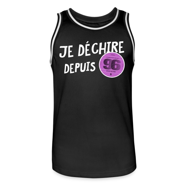 Je déchire depuis 1996 - Anniversaire Fun & Vintage sur Maillot de basket Homme