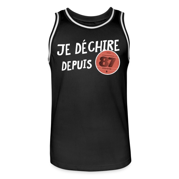 Je déchire depuis 1987 - Anniversaire Rétro sur Maillot de basket Homme