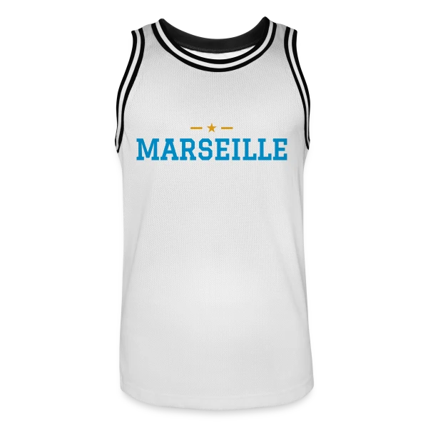 Ici C'est Marseille Fierté sur Maillot de basket Homme