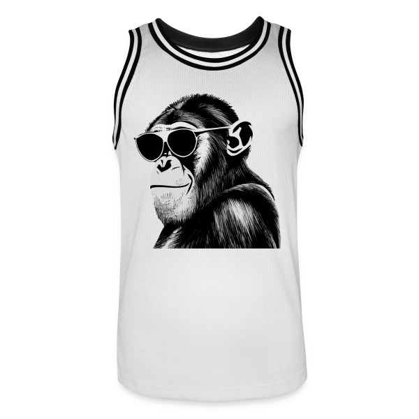 Chimpanzé Cool Lunettes sur Maillot de basket Homme