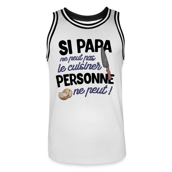 Papa Cuisinier - Le Maître des Fourneaux sur Maillot de basket Homme