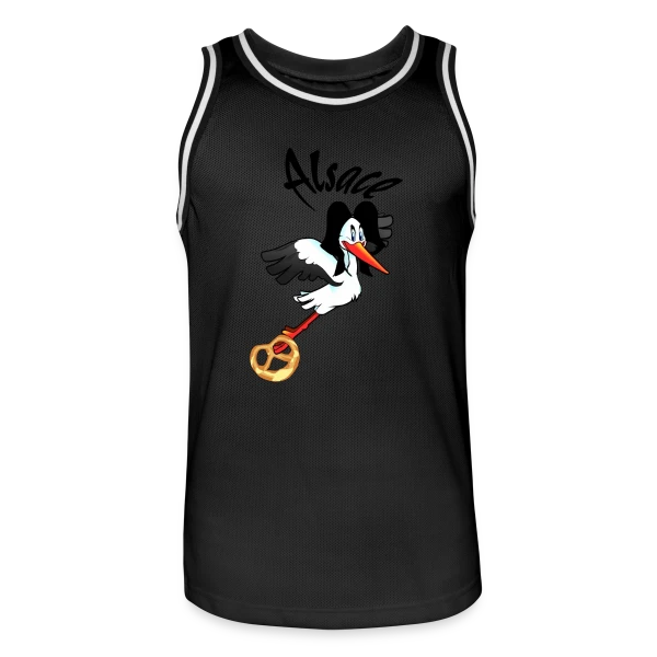 Logo Cigogne Alsace sur Maillot de basket Homme