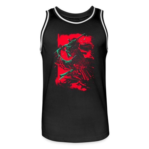 Fille Samurai Anime au Katana sur Maillot de basket Homme