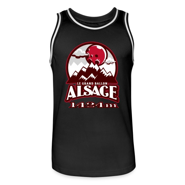 Alsace : Le Grand Ballon des Vosges (1424m) sur Maillot de basket Homme