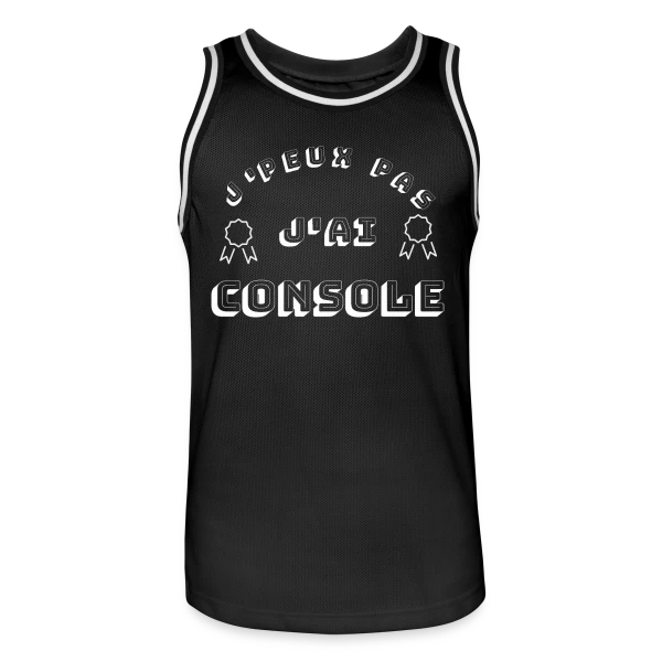 J'Peux Pas J'Ai Console : T-Shirt Humour Gamer sur Maillot de basket Homme
