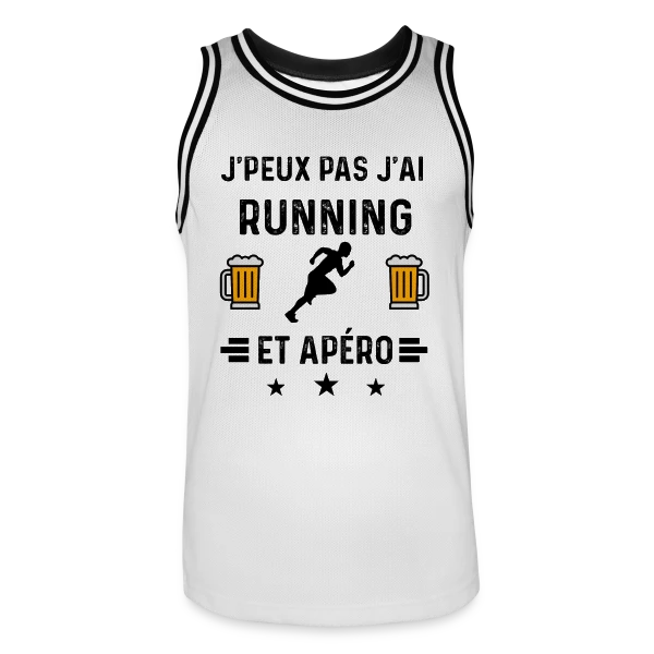 Je Peux Pas J'ai Running Apéro sur Maillot de basket Homme