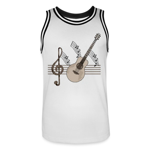 Guitare Passion Musique sur Maillot de basket Homme