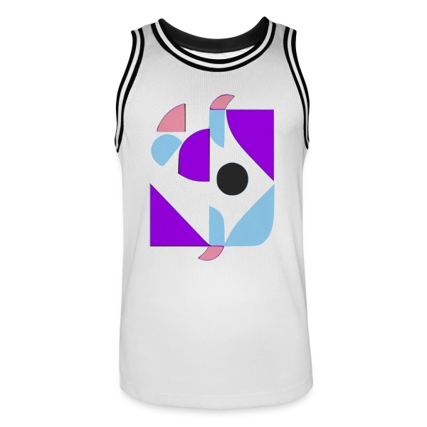 Formes Abstraites Années 70 sur Maillot de basket Homme