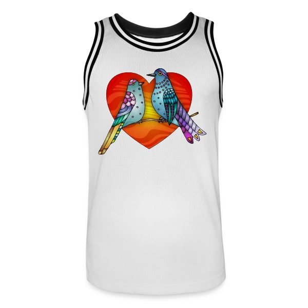 Envol Poétique des Oiseaux sur Maillot de basket Homme