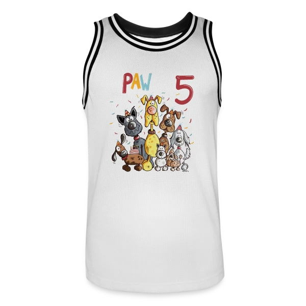 5 ans, Ma Fête Canine sur Maillot de basket Homme