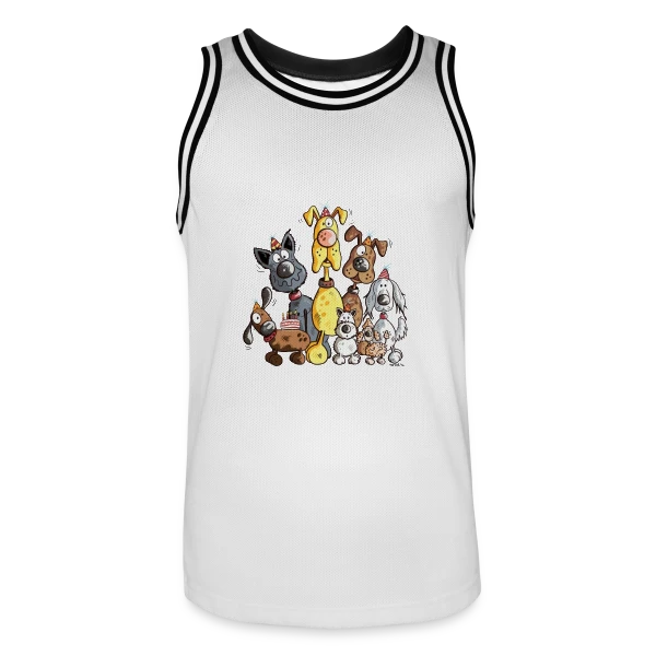 J'adore les Chiens ! Un Design Fun et Adorable sur Maillot de basket Homme