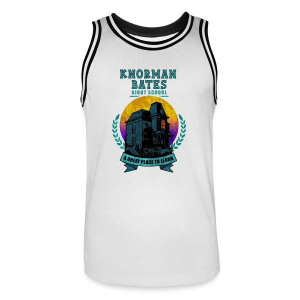 Knorman Bates : Cours du Soir sur Maillot de basket Homme