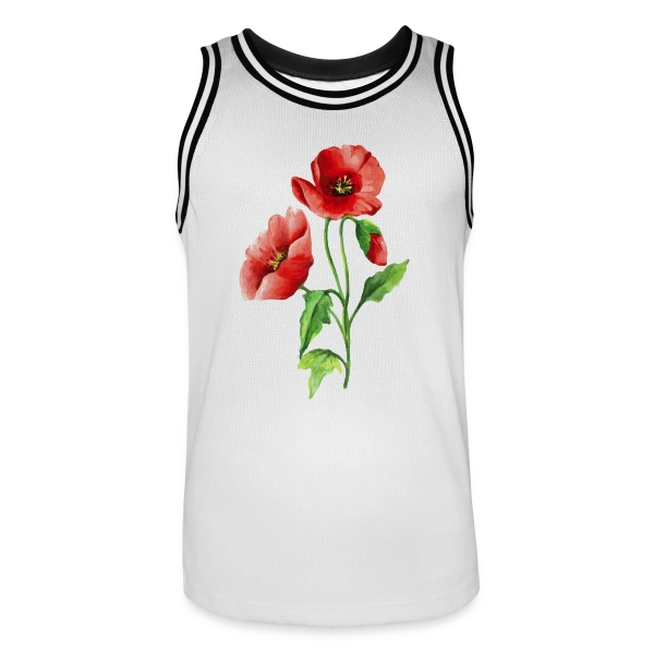 Jardin Fleuri Intemporel sur Maillot de basket Homme