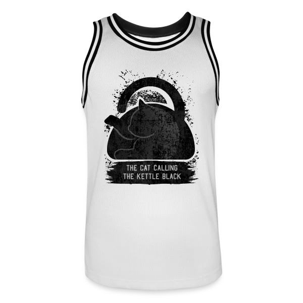 L'Ironie du Chat sur Maillot de basket Homme