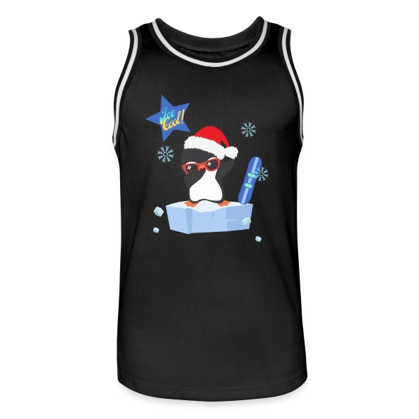 Pingouin Dab Noël Cool sur Maillot de basket Homme