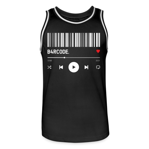 Barre de Lecture Musicale Cœur sur Maillot de basket Homme
