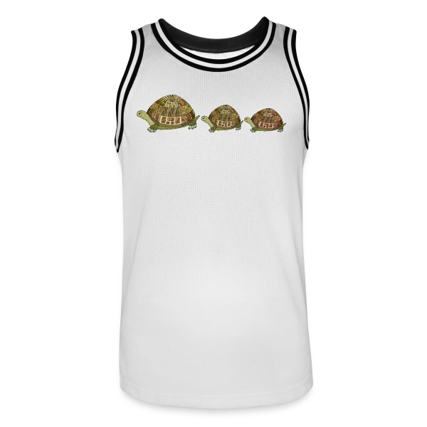 Design Tortue Aquatique sur Maillot de basket Homme