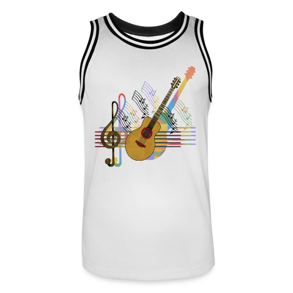 Passion Guitare sur Maillot de basket Homme