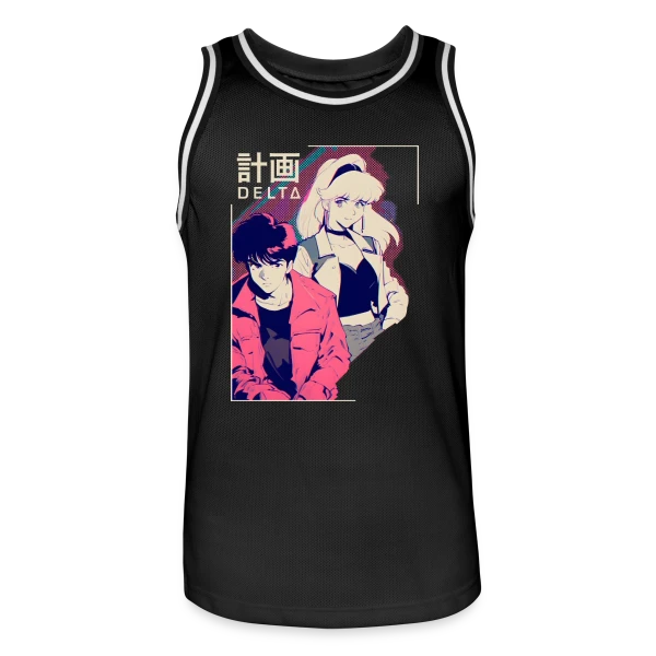 Agents Secrets Anime Rétro 80s/90s - Projet Delta sur Maillot de basket Homme