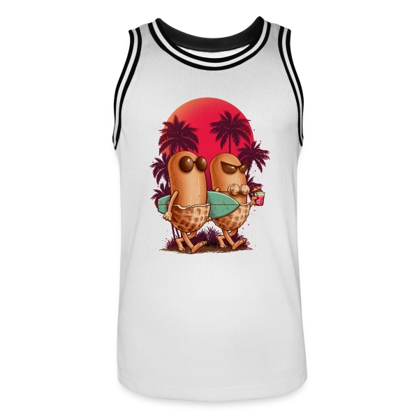 Cacahuètes en Vacances sur Maillot de basket Homme