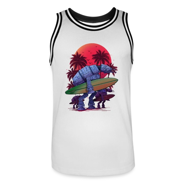 L'Été Galactique des AT-AT sur Maillot de basket Homme
