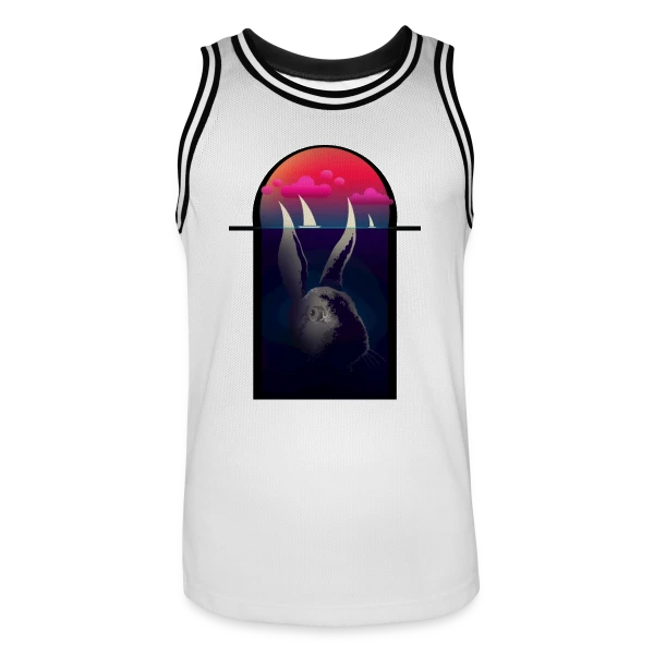 Lapin Navigateur et Bateaux sur Maillot de basket Homme