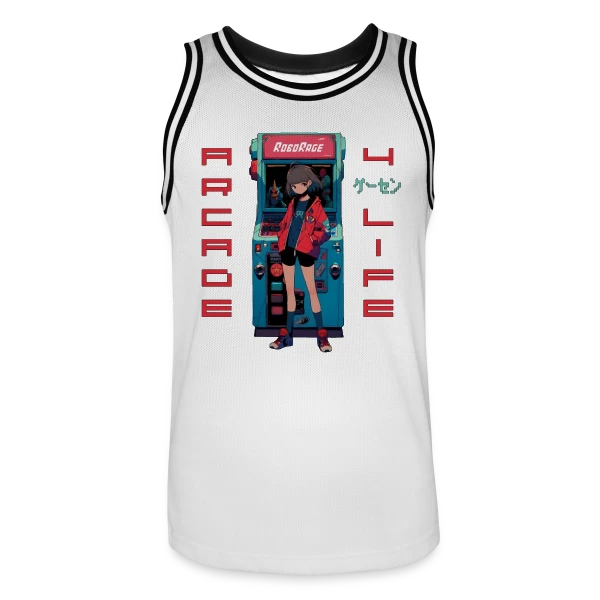 Fille Anime Gaming - Arcade 4 Life sur Maillot de basket Homme