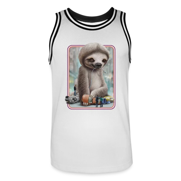 Attaque de Paresseux Géant sur Maillot de basket Homme